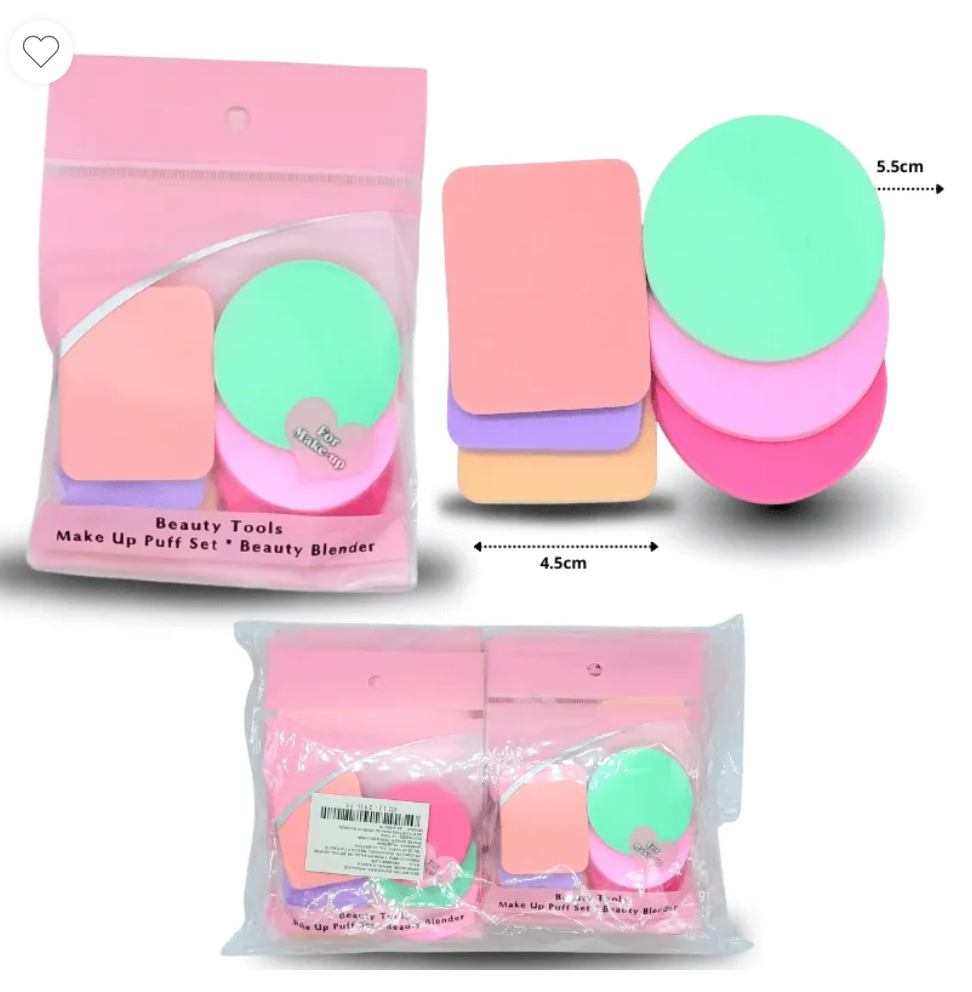 Esponja plana set 6 piezas en bolsa H-76