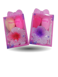 Esponja cosmética bombón con mini pinza flor 4H-3