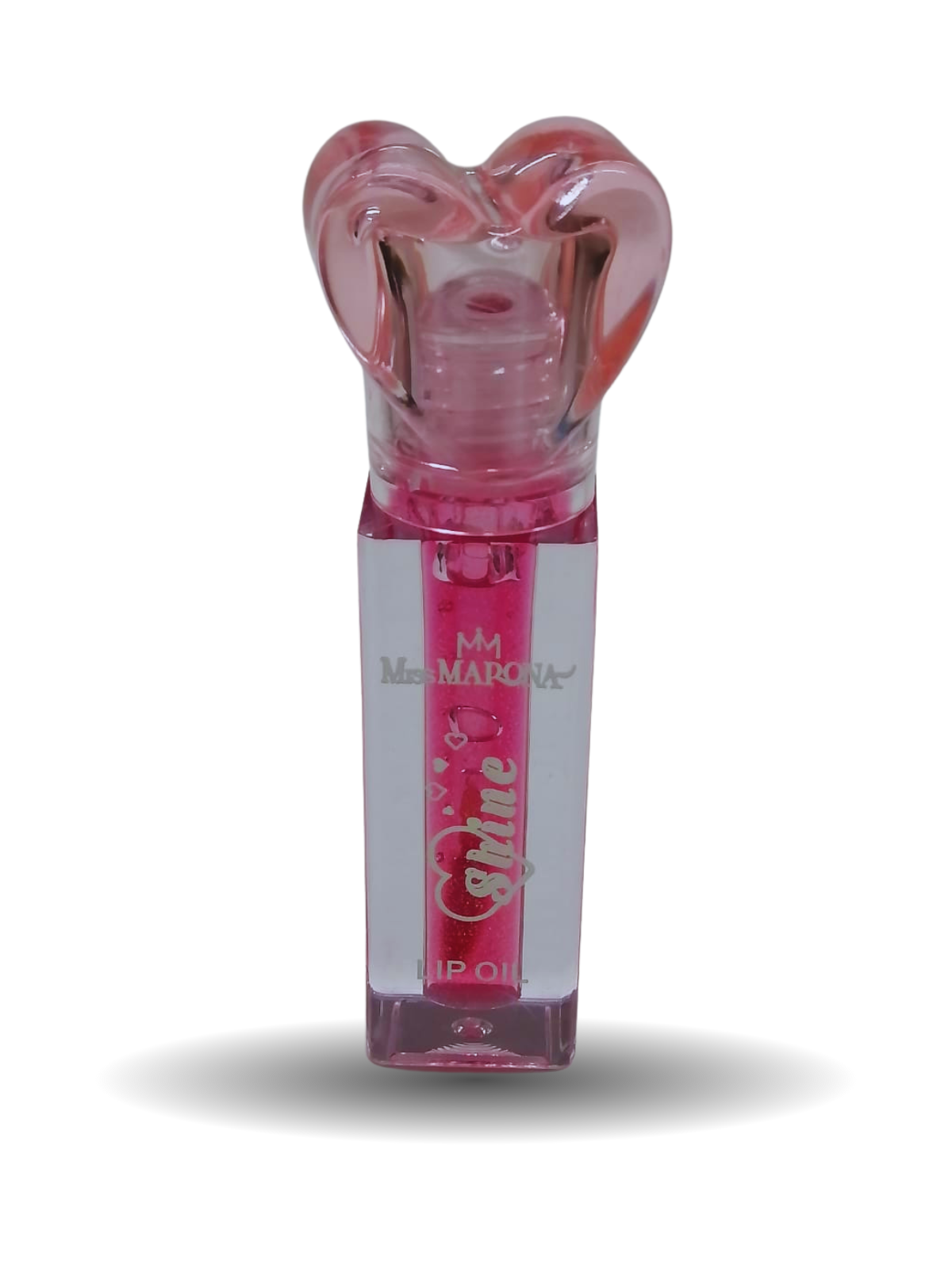 Lip gloss con brillo envase con tapa de corazón HU-CC2092R