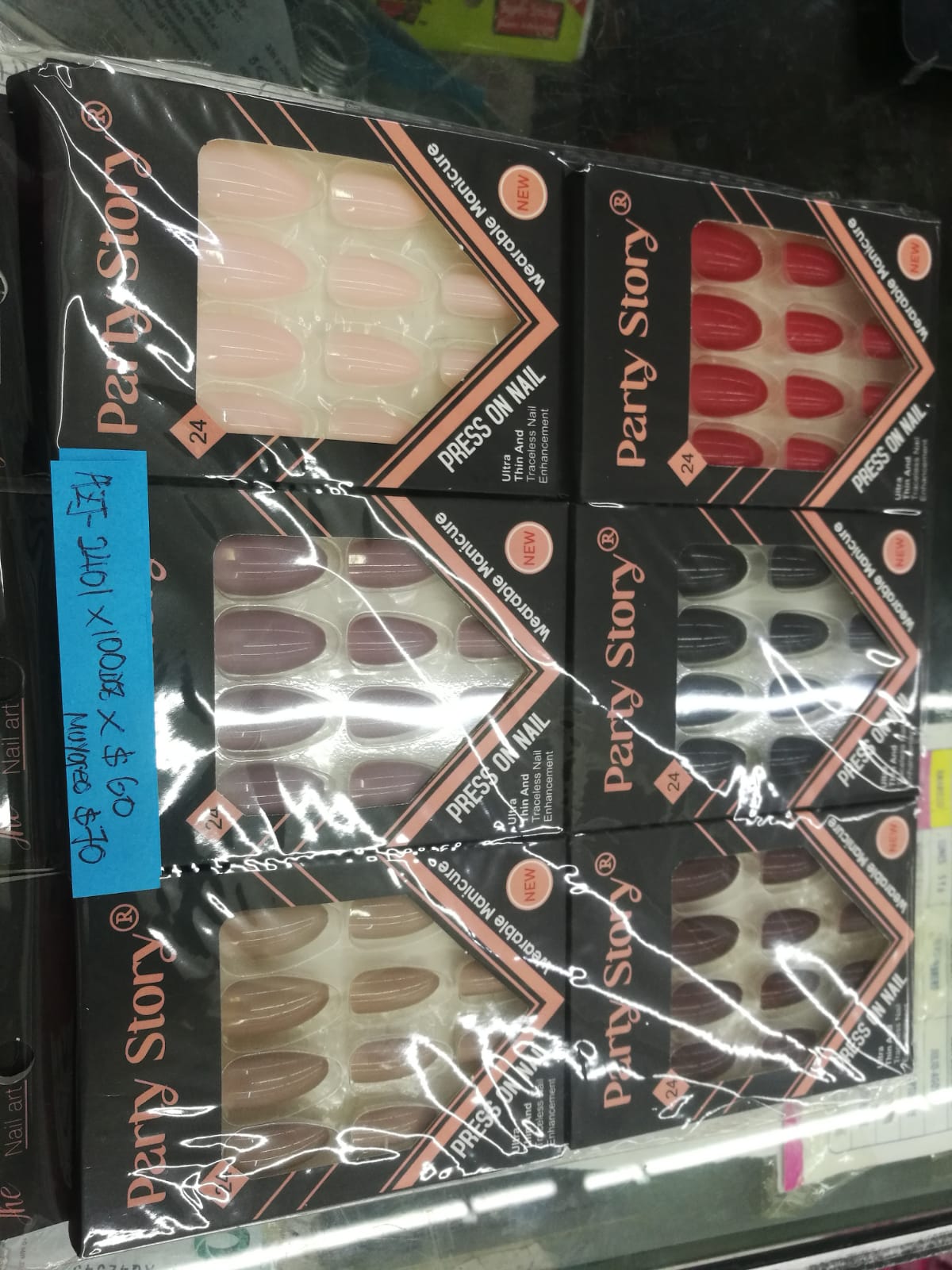 uñas party story caja negra 2401
